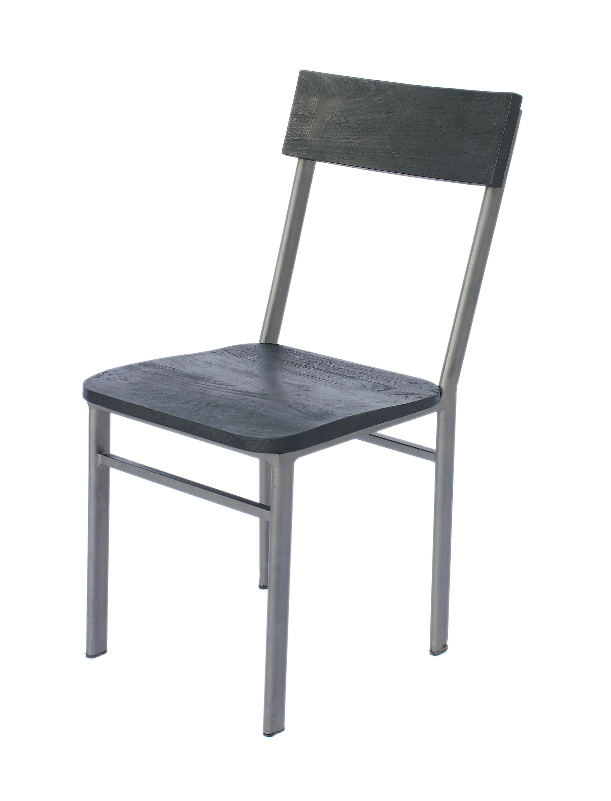 Cosmos Handicrafts Private Limited Gray Metal Chair for Bed Room Office Cafe/Restaurant/Hotel/Banquet Hall/Garden/Dining/Home Living Room Side Study Chair for Indoor and Outdoor Use