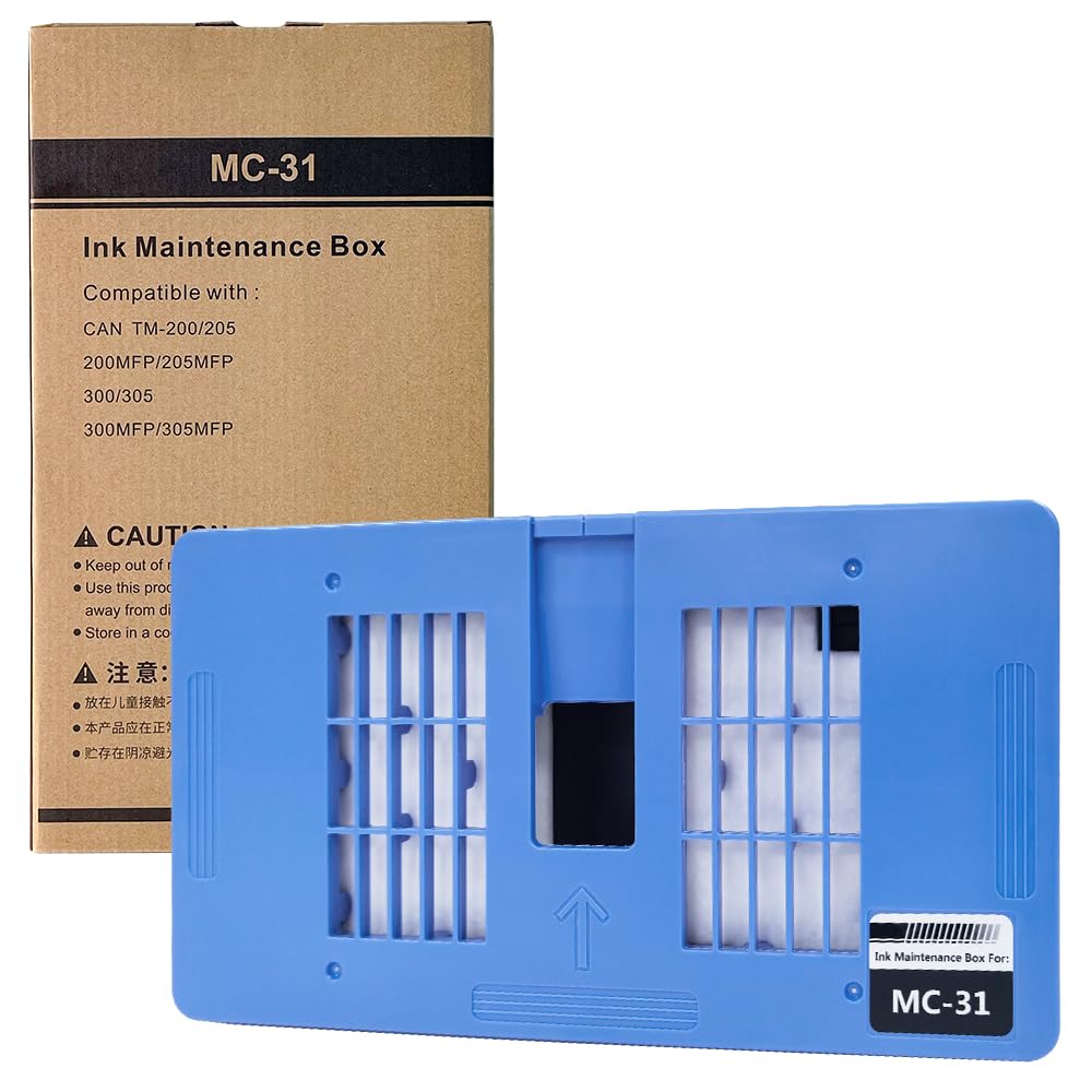 MC-31 - Cartuccia di manutenzione MC31, compatibile con stampanti Canon Imageprograf TM-200, TM-205, TM-300, TM-305, TM-5200, TM-5205, TM-5300, TM-5305, ricambio per stampanti Canon Imageprograf Ta-20