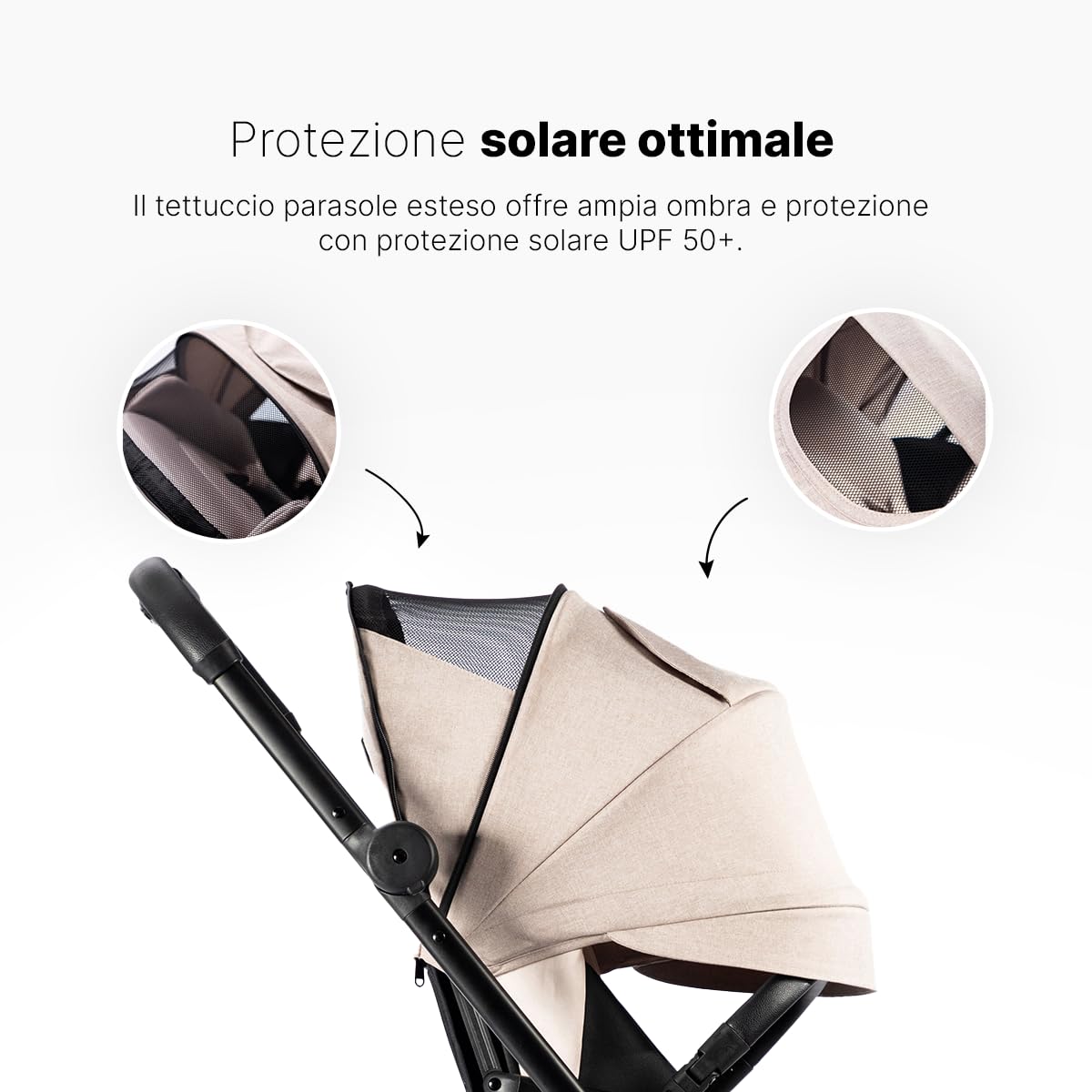 Hamilton by Yoop T1 Buggy - Seduta girevole a 360° - Tecnologia MagicFold™ - Pieghevole - Ruote riflettenti con sospensioni - Include borsa protettiva e portabicchieri - Passeggino regolabile - Cachi
