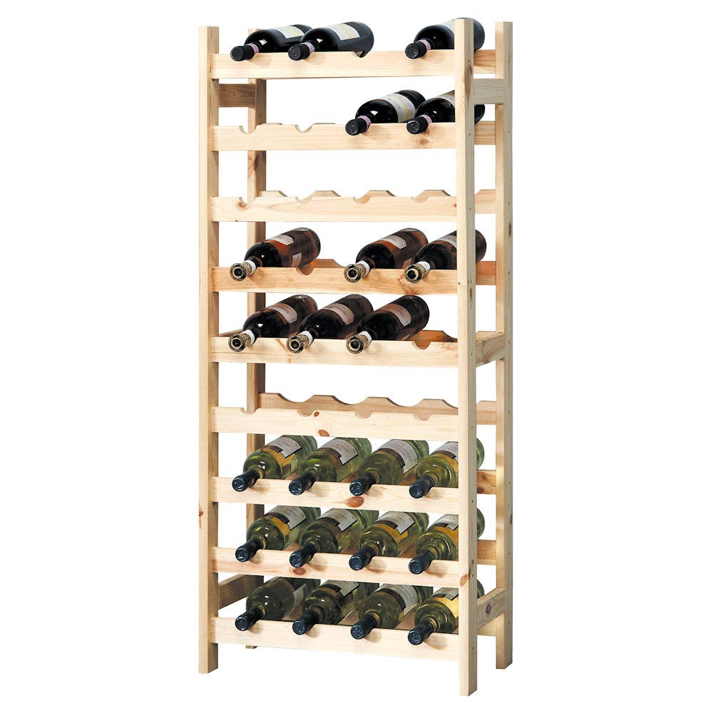 Kesper 9 vano Bottiglia di Vino scaffalature, 51 x 27 x 120 cm, Beige