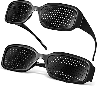 VILLFUL 2pcs Vision Correction Pinhole Pinhole Glasses Nursing Glasses Glasses Eyes Care Supplies Eyeglasses Pinhole Glasses for Vision PC Portable Glass Decorative Mirror