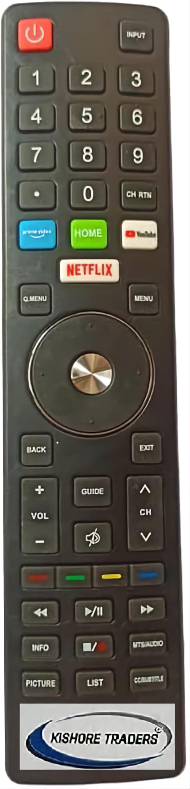 Remote Control Compatible with eAirtec Smart Led Tv (Please Match Your Old Remote with Given Image for Work It Must Be Exactly Same As Shown in Image)