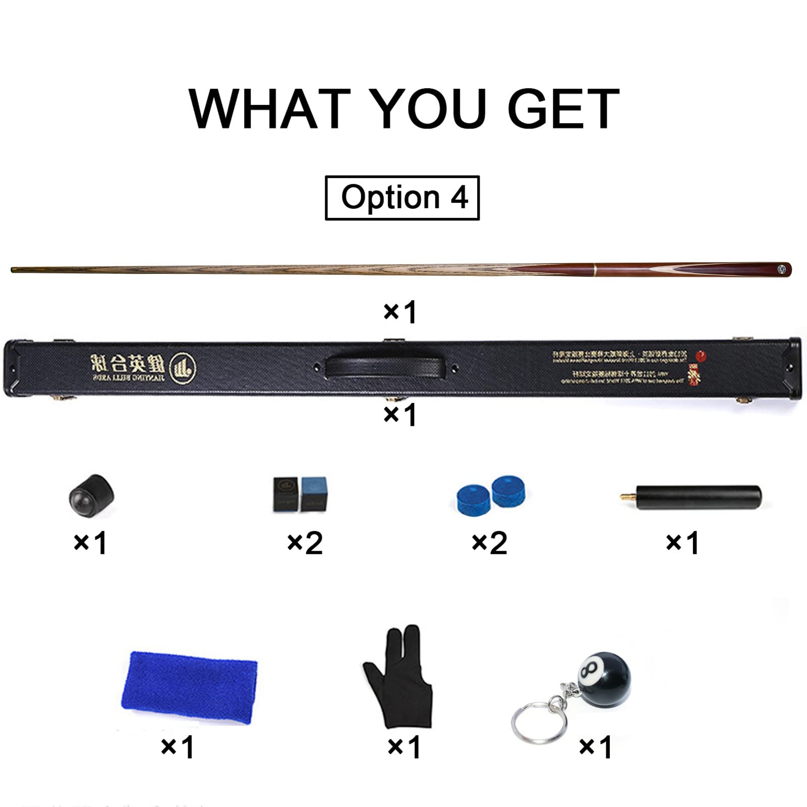 'AONETIGER Snooker Cue 3/4 Jointed Handmade Pool Cue Ash Shaft Billiard Cue 3 Piece 57'' 18oz Tip 10mm with Extension Accessories Hard Case/Bag Options to Choose'