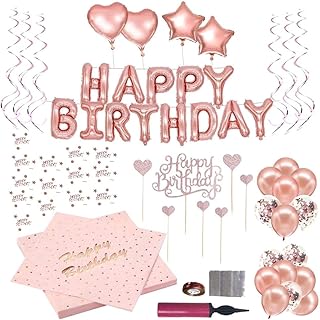 Geburtstagsdeko,deko rosegold ,ballons rosegold happy birthday ballon,happy birthday deko,rosegold deko geburtstagsdeko ro...