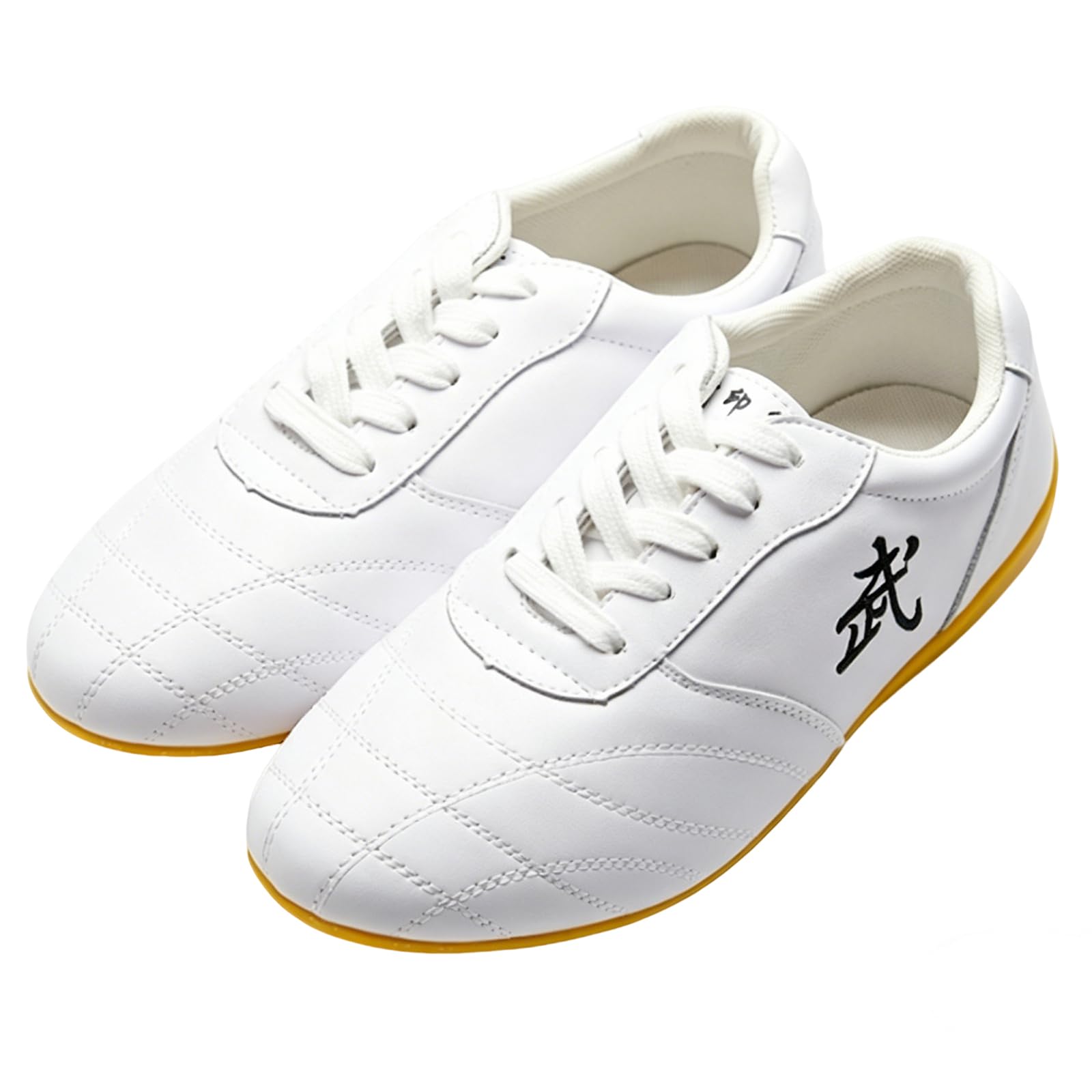 Zapatillas de Tai Chi unisex de goma con suela flexible blanca talla 46