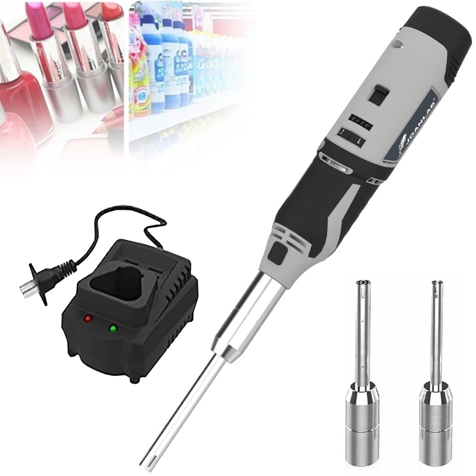 Homogenisator ultraschall Laborhomogenisier ultraschall labor dispergierer 0.5-250ML Geschwindigkeitsverstellbar, Labor-Disperser, Emulgator, Homogenisator für Medien/Kosmetik,BatteryCharging-10mm+8mm