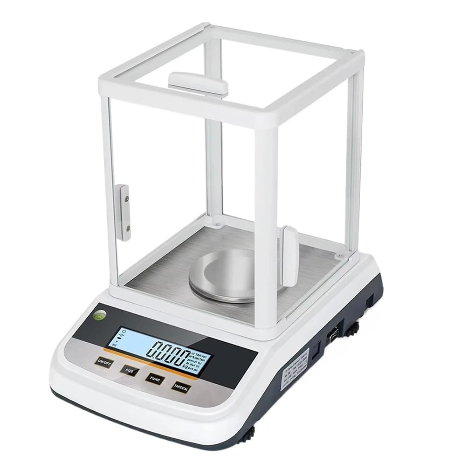 Elektronische Analysenwaage mit 500 g Kapazität, 0,001 g Genauigkeit, Laborwaage mit Glas-Windschutz for Labor, Schmuckwiegen Multifunktionsgebrauch