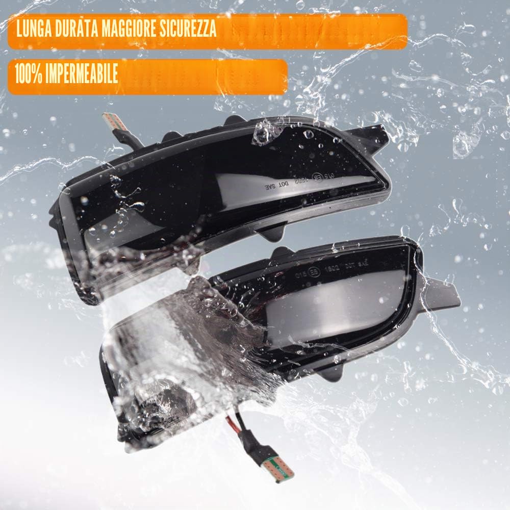 Coppia di indicatori di direzione dinamici a LED per Volvo C30 S80 2007 – 2013 S40 V50 2007 – 2012 S60 C70 V40 V70