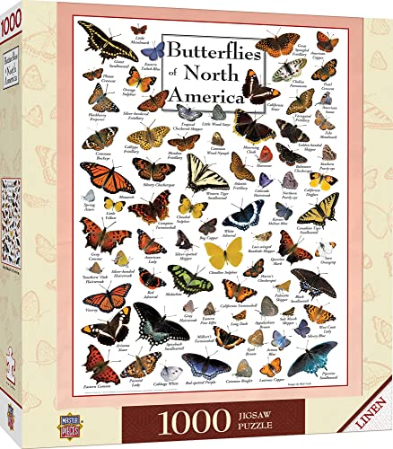 Rompecabezas MasterPieces de 1000 piezas para adultos, familia o jóvenes: Mariposas de Norteamérica, 19,25" x 26,75" miniatura 1