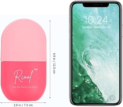 Rcool Ice Face Roller & Gua Sha, Yüz Masajı, Yüz Güzellik Buz Silindiri Cilt Bakım Araçları, Cilt Bakım Ürünleri-Yüz ve Gözler İçin, İnce Çizgileri Çıkarma, Gözenekleri Küçültme, Akneyi Azaltın ve Cildi Yağlayın. (Pembe)