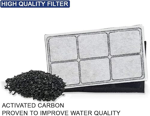 Miniatura 3 de GOLDTONE Paquete de 12 filtros de agua de repuesto de carbono para perros y gatos de 6 cámaras para fuentes Drinkwell para mascotas, (paquete de 12)