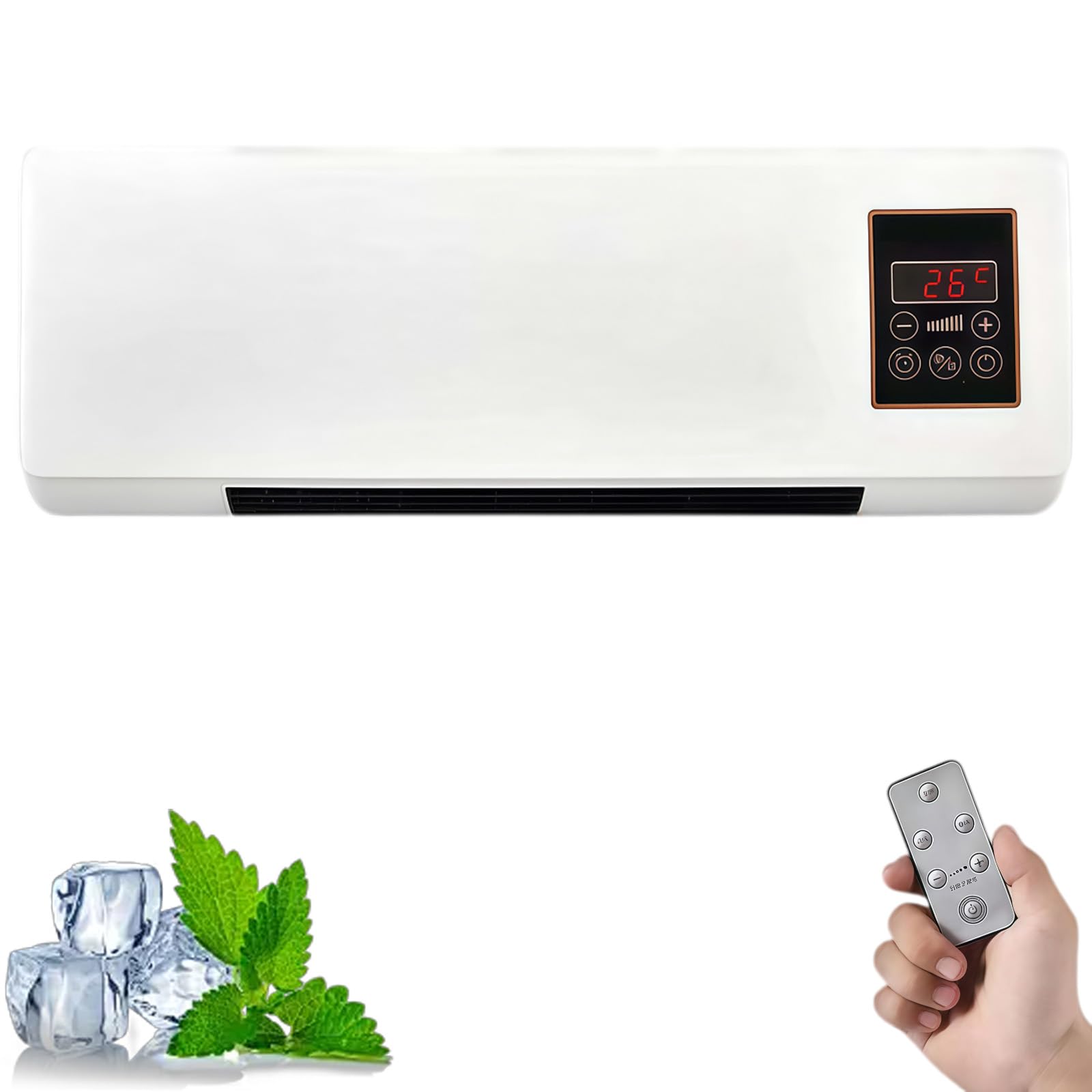 Ventilateur Mural sans Evacuation -Ventilateur Portable avec Minuterie 8H, PriseUE (1)