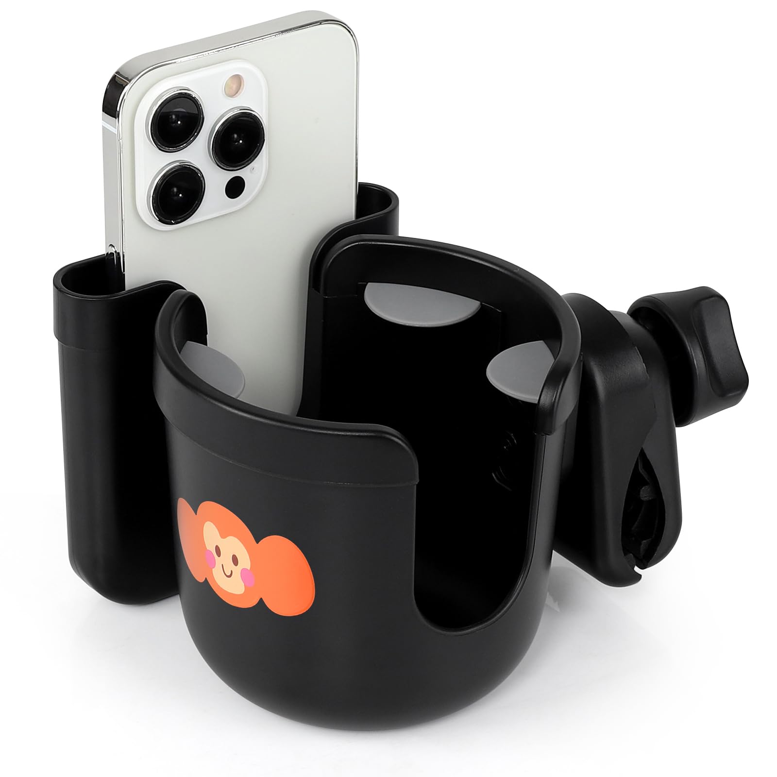 Accmor Wheelchair Cup Holder with Phone Holder, ﻿Cup Holder for Walker, Universal 360° Rotatable Rollator Scooter Wheelchiar Cup Holder Attachment Accessory