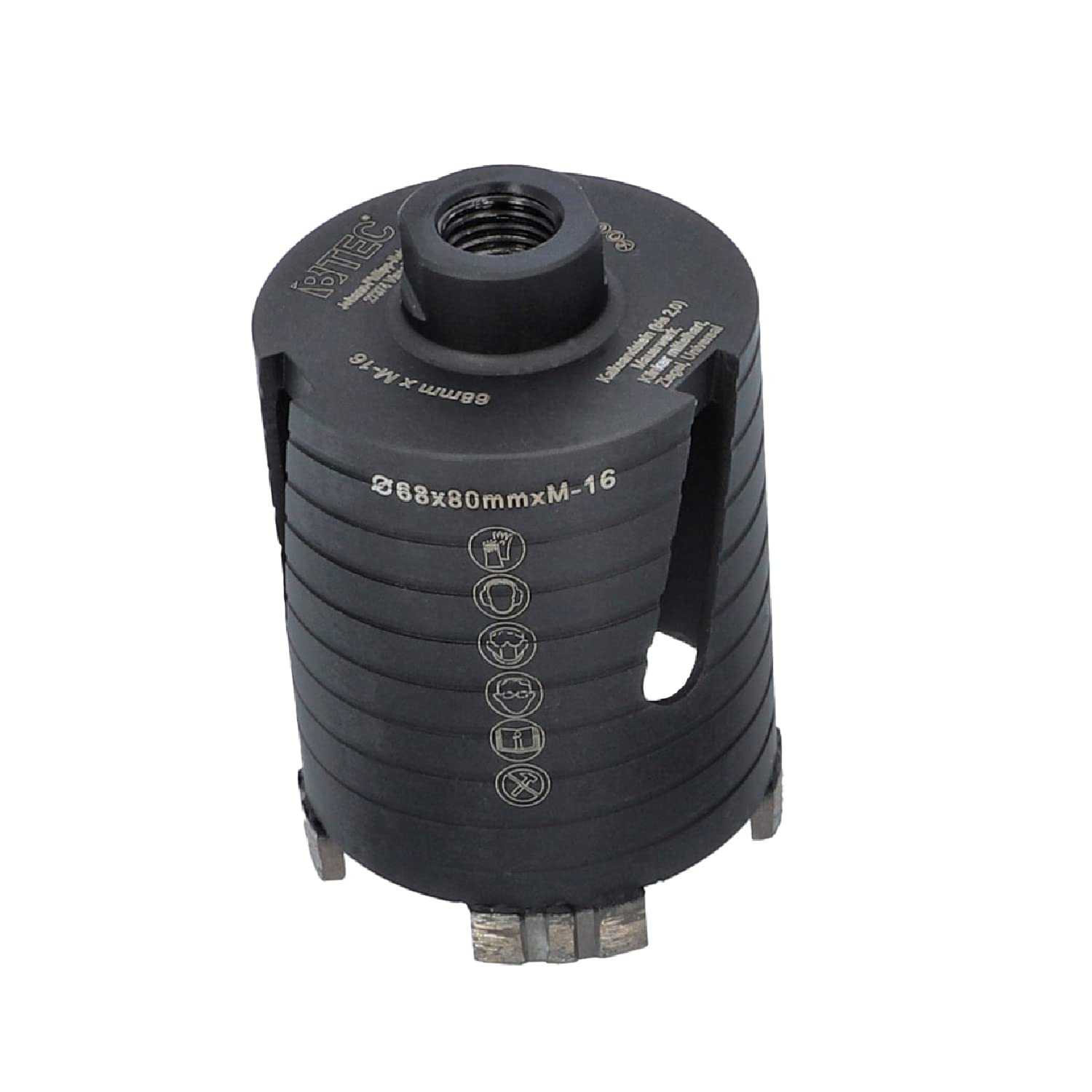 Diamwood Bohrkrone Trocken 68 Mm – Für Beton & Mauerwerk, 3 Segmente, M16 Aufnahme