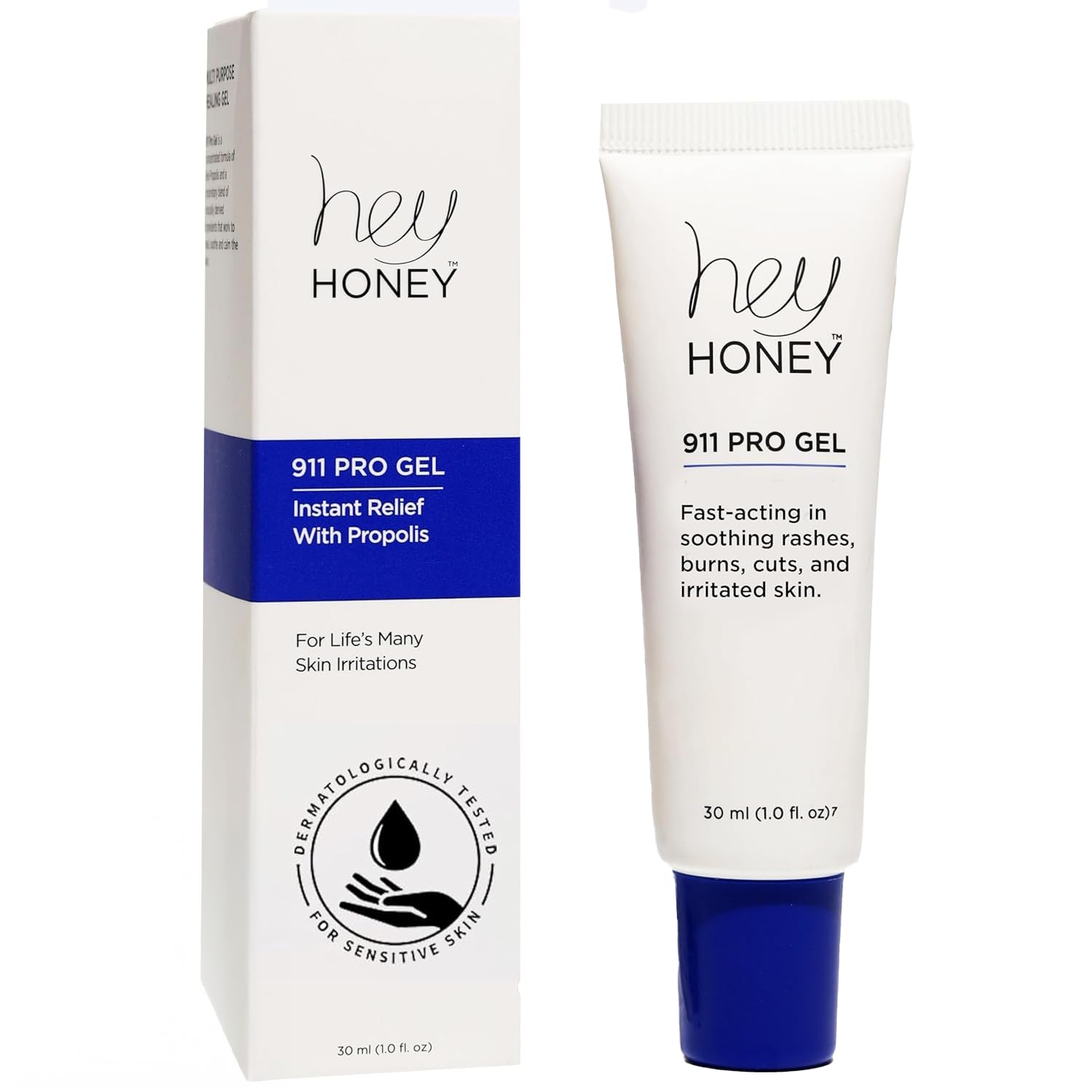 Hey Honey Skincare 911 Multipurpose Healing Ointment for Burns & Irritated Skin Instant Relief | Organic Propolis & Honey Extracts | Designed To Treat