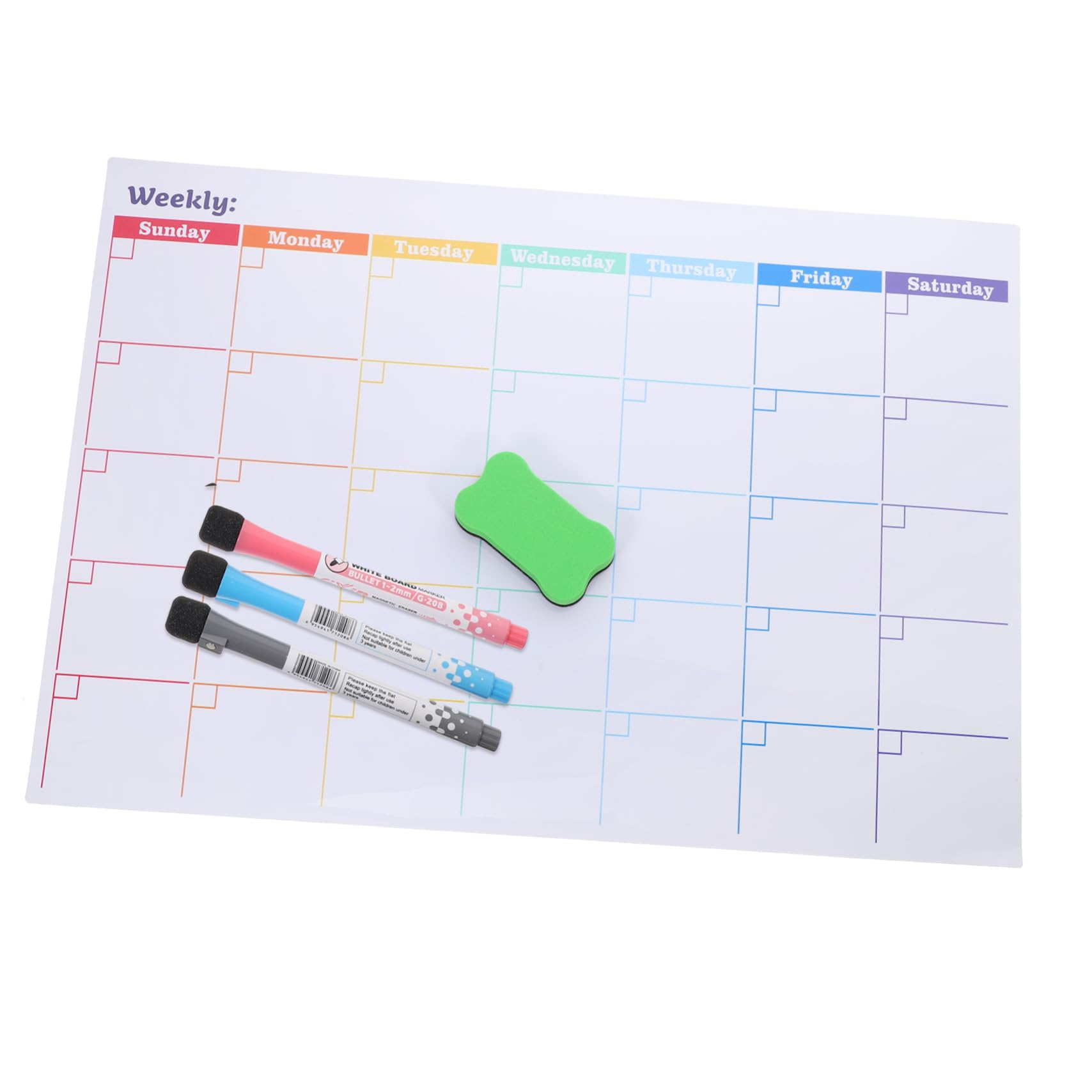 Calendario Mensile Magnetico da Frigo Cancellabile a Secco