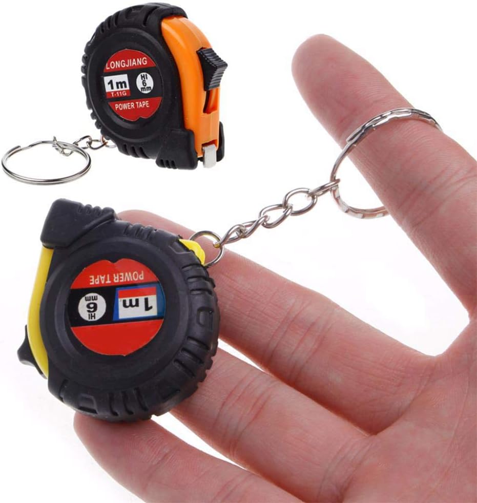 Mini Retractable Tape Measure Ruler Measure Keychain 1PCS