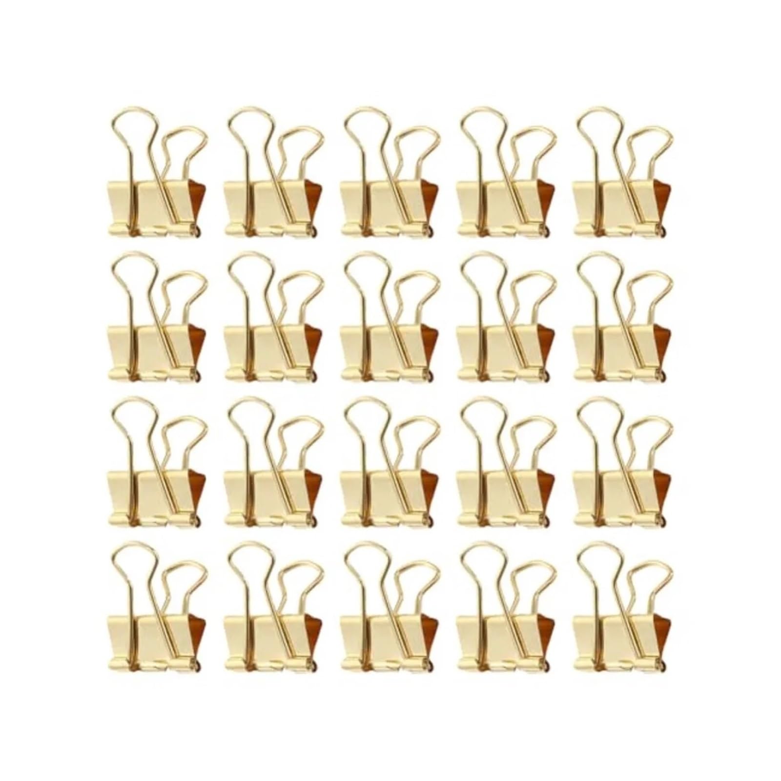 Foldback Klammern 100 Stück kleine Metall-Papierklammern | Mini-Binderklammern, niedliche Büroklammern for Bürobedarf, dekorative Binderklammern(Golden)