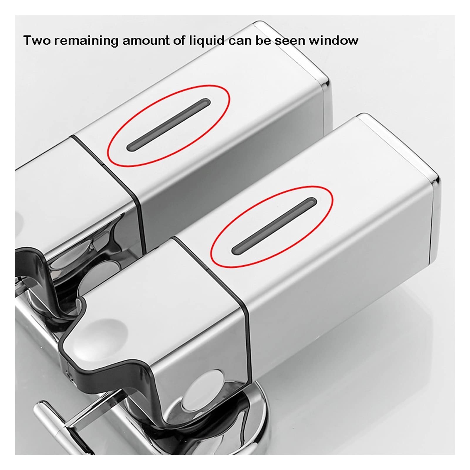 dispenser sapone/Dosatori per sapone liquido Perforato / non è necessario perforare il distributore di sapone a doppio uso, la bottiglia di gel shampoo e doccia, 500ml è adatto per il bagno dell'hotel