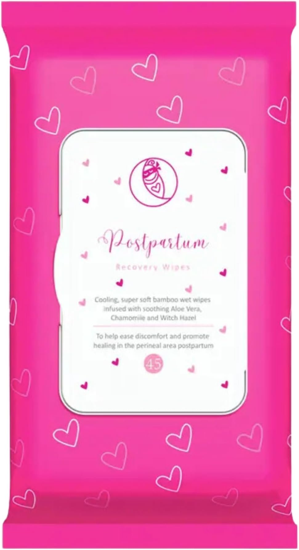 Ninja Mama Postpartum Perineal Care Cooling Pad Liners. Soothing Witch Hazel with Aloe and Chamomile for Post Partum Relief After Birth Tears and Haemorrhoids. Postpartum Essentials Pack of 45