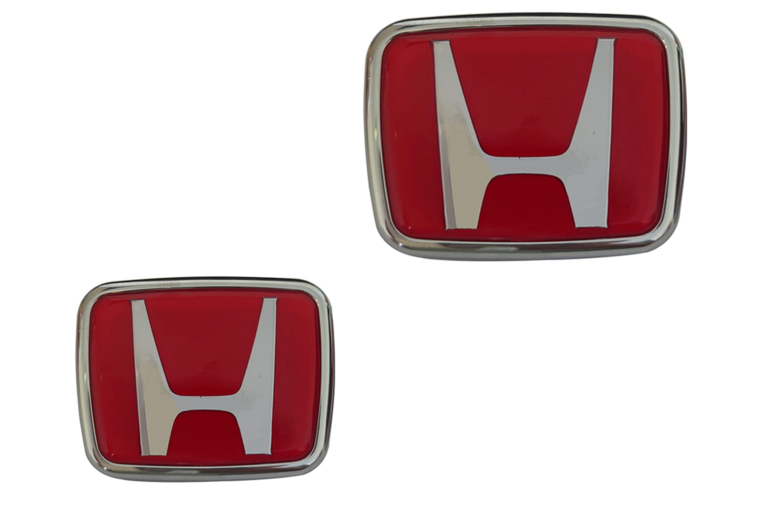 J-D-M 2pcs Front Rear Replacement Car Emblem Badge Red RSX Type-R