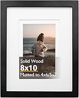 Vista 48 de KINLINK Marco de Fotos 11x14 Natural, Marco de Madera Maciza 11x14 con Plexiglás Acrílico para Fotos 5x7/8x10 Con Paspartú, Exhibición de Mesa