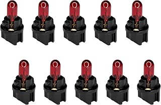 20PCS Instrument Cluster Bulbs T5 17 57 86 Dash Light Bulbs Gauge Cluster Lights T5 Bulb Sockets 12V Halogen Instrument Panel Gauges Lights for Interior Speedometer, Tachometer, Dashboard(Red)