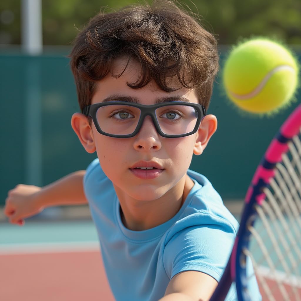 BLUE CUT Occhiali protettivi sportivi, lenti anti-appannamento, occhiali di sicurezza per basket, pickleball e tutti gli sport all'aria aperta