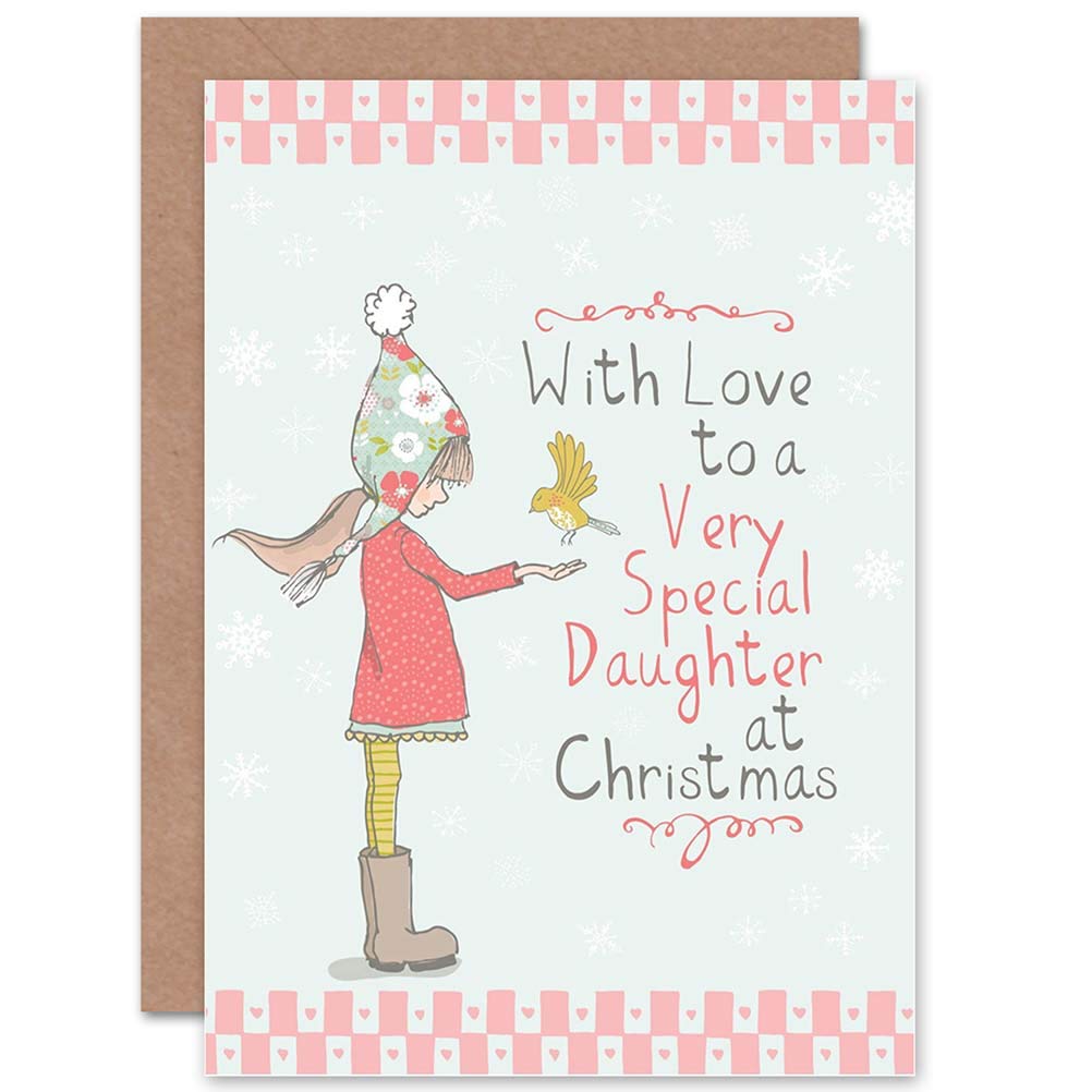 Very Special Daughter Blank Greeting Card With Envelope