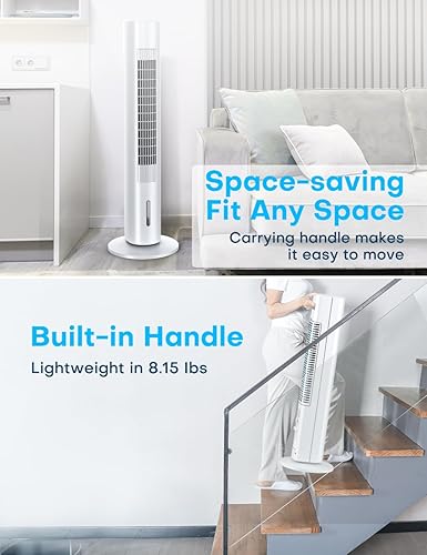 Miniatura 4 de BALKO Enfriador de aire evaporativo de 35 pulgadas, aire acondicionado de pantano mejorado 2024 con modo de enfriamiento, 3 velocidades,