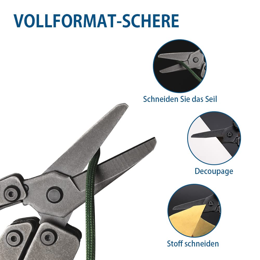 NexTool Flagship Pro Multitool Werkzeug 16 in 1 Faltbares Edelstahl Multifunktionale Zange, Taschenmesser mit Flasche/Dosenöffner, Schere, Messer und Säge für Camping, Reparieren, Männer Geschenke