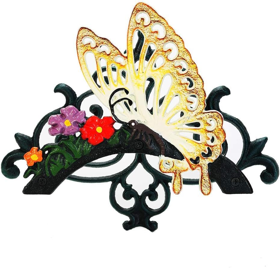 Amazon.com : Garden Water Hose Holder Rose Flower Verdigris Cast Iron ...