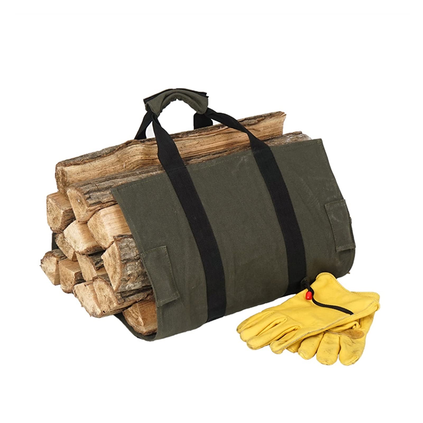Firewood Log Carrier Bag - Trwałe płótno do przechowywania na kemping, Fireplace Wood Holder, duża składana torba do kosza dzienników