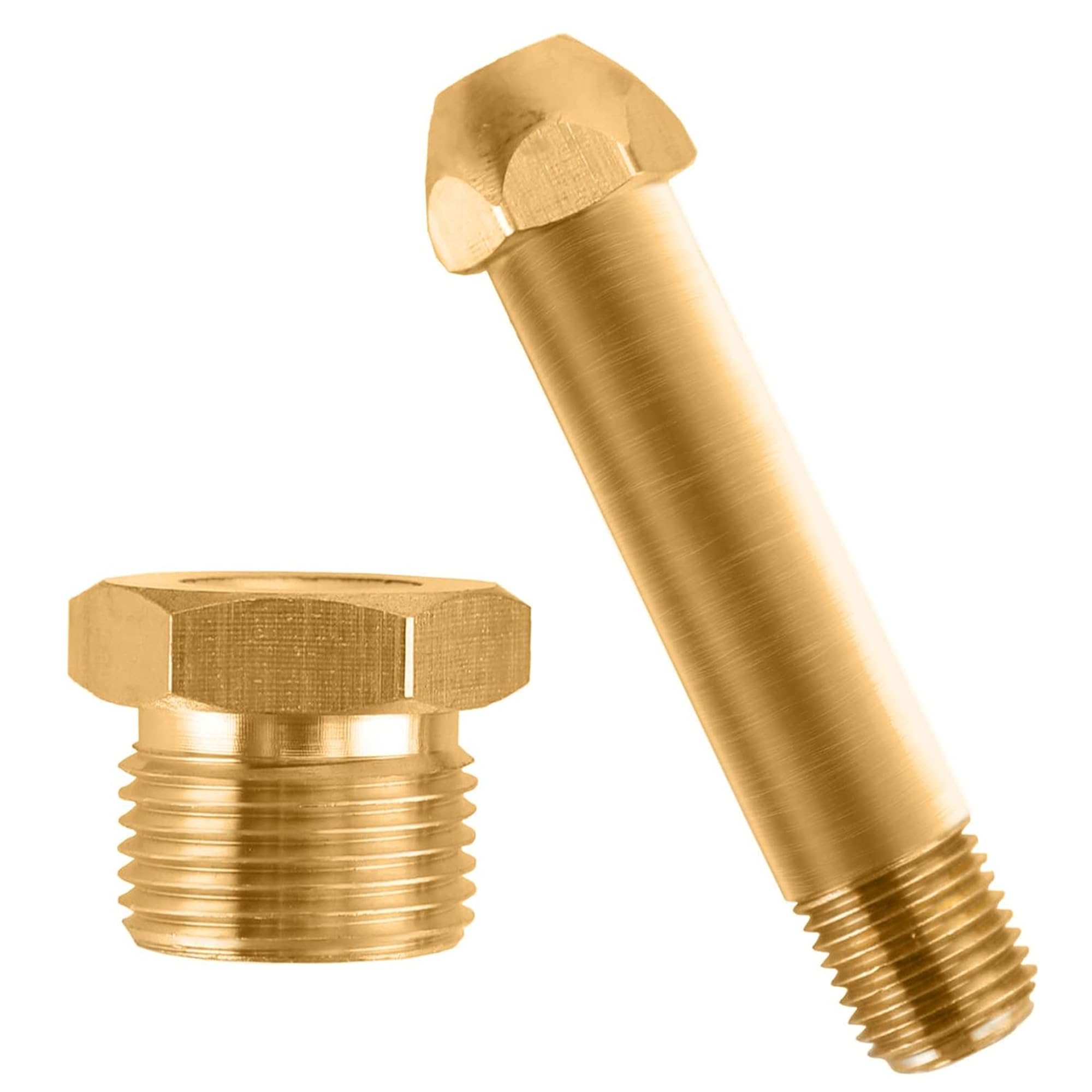 KOLIBROX CGA-580 Nut & 3" Nipple - Regulator Inlet Bottle Fitting for Helium Argon Nitrogen - Brass Construction Threaded Design - Perfect for Gas