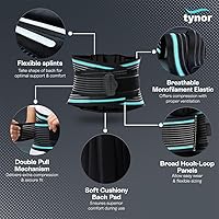 Vista 3 de TYNOR Cinturón de Soporte para la Espalda Ajustable Corsé para la Espalda para Dolor de Espalda Baja, Cinturón de Soporte Lumbar Transpirable