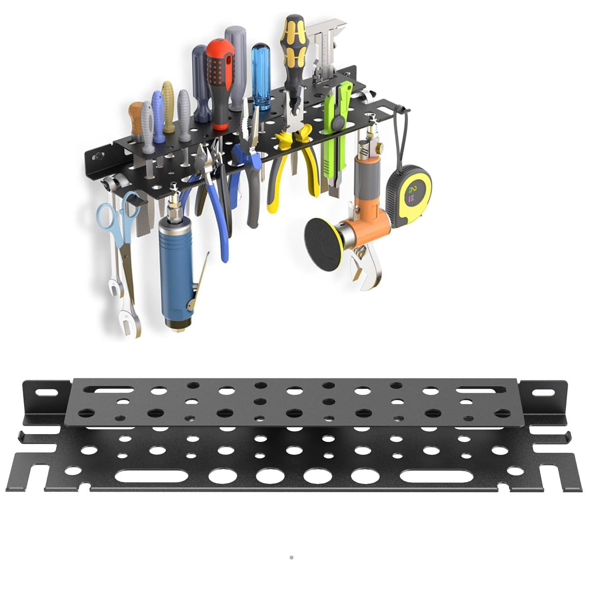 Wandmontage Werkzeug-Organizer, 43-cm Schraubendreher Halter | Halterung für Schraubenzieher, Zangenhalter, Rostbeständiges Metall, Mit Aufhänglöchern für Druckluftwerkzeuge