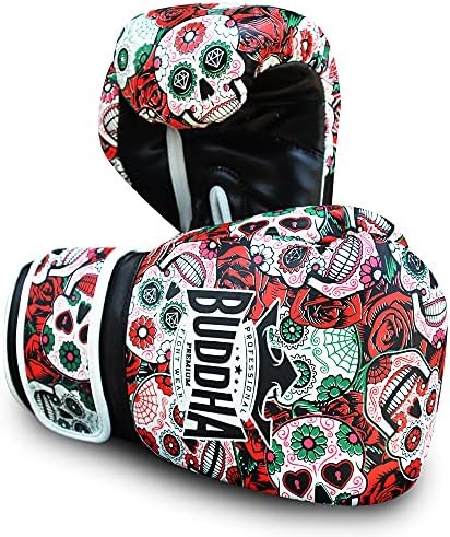 Guantes de Boxeo Mexicanos Rojos - Piel Sintética - Talla 14 Onz