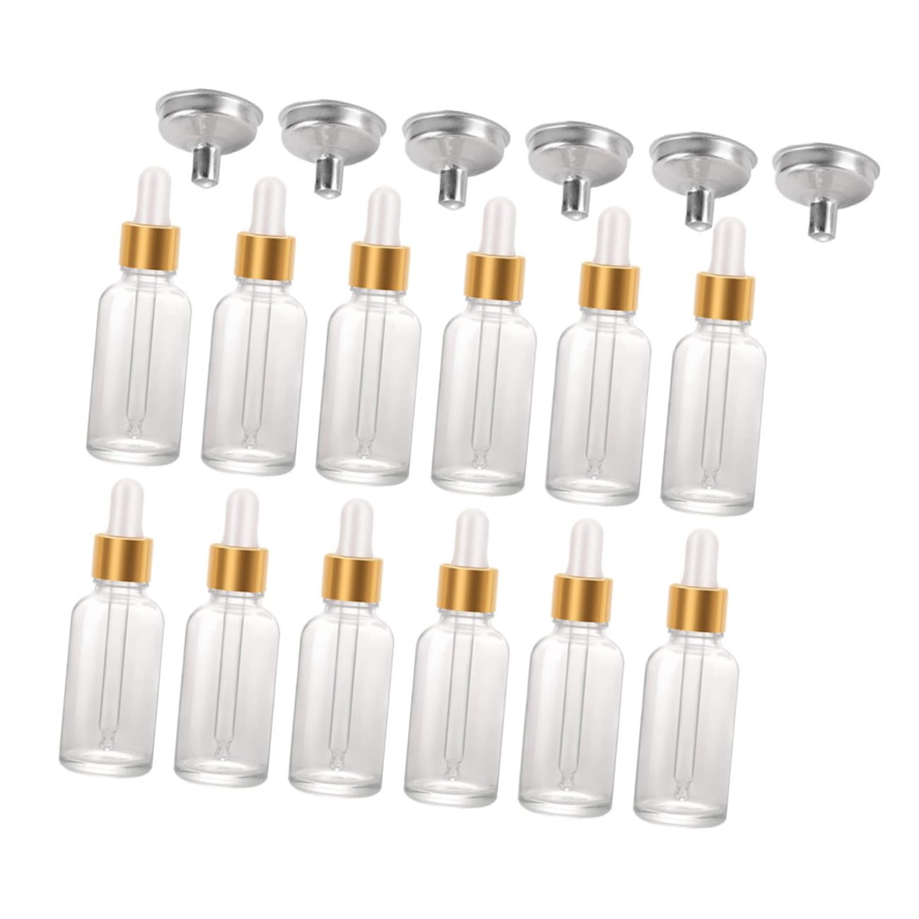 DOITOOL 24piezas Frasco Cuentagotas para Aceites Esenciales De Vidrio Transparente Dispensador Vacío para Mezclar Aceites para Usar El Hogar Salón De Belleza