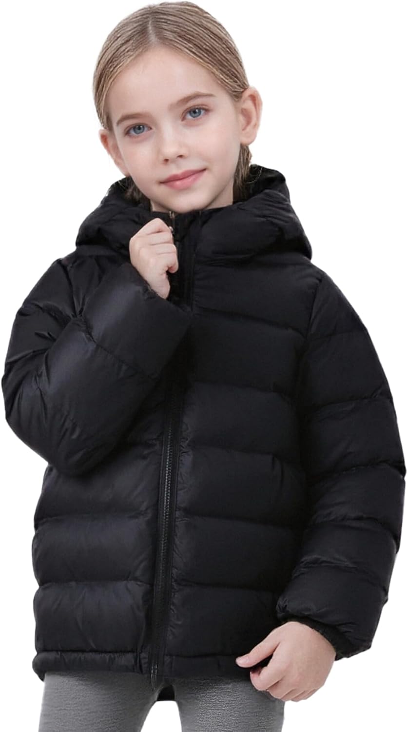 Hooded Puffer Jackets for Girls Lightweight and Packable Autumn a Winter Coat