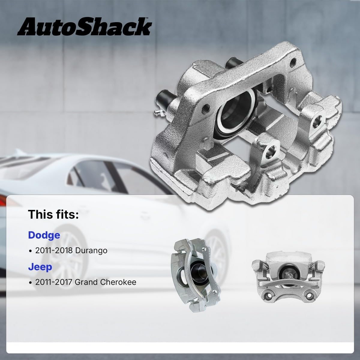 AutoShack Front & Rear Brake Calipers Replacement for 2011-2017 Jeep Grand Cherokee 2011-2018 Dodge Durango 4-PC Set