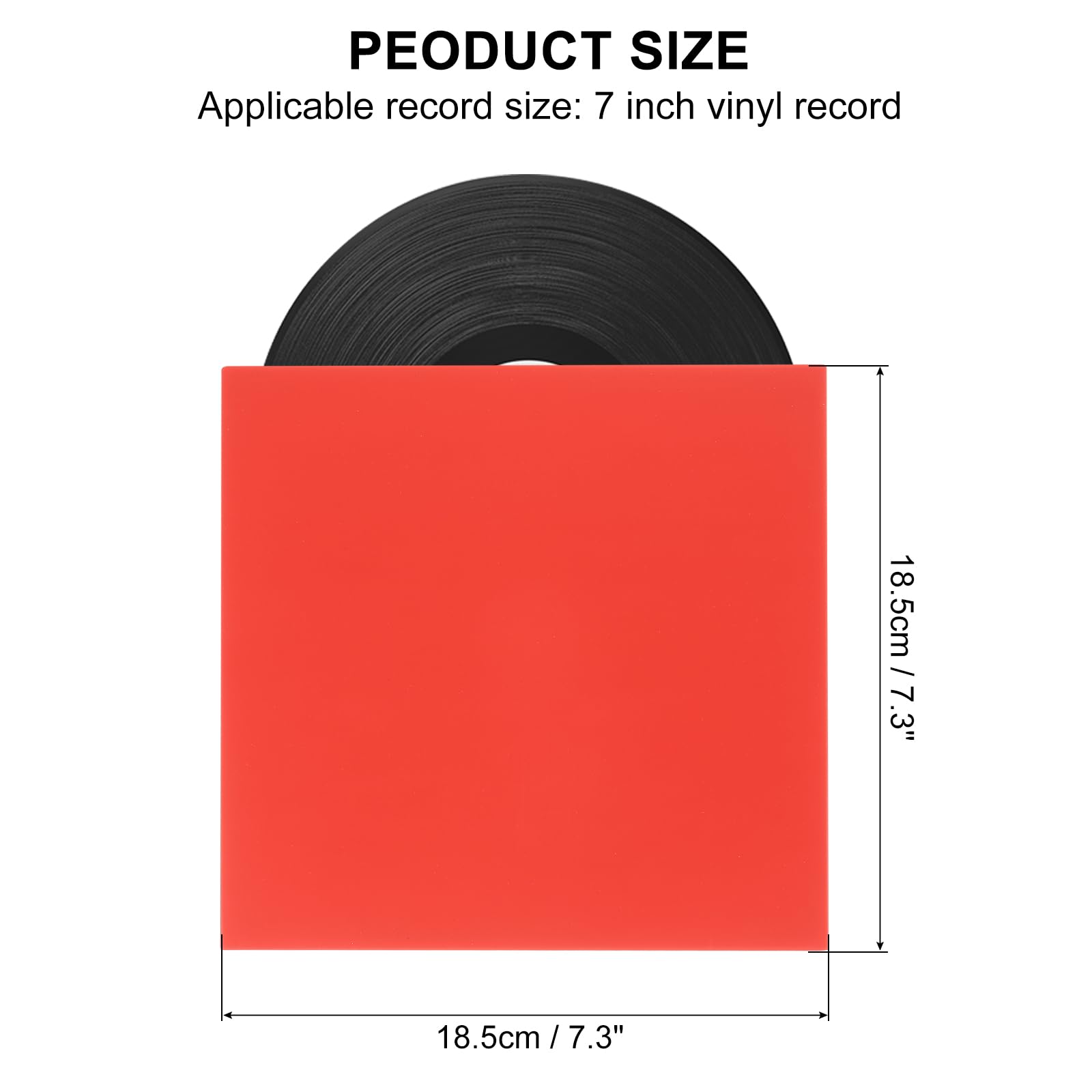 QUARKZMAN 10 Pz 7" Buste per Vinili in Vinile, Buste Esterne in Carta Kraft Protettive per Album Vinili per Conservare Collezioni di Vinili, Rosse