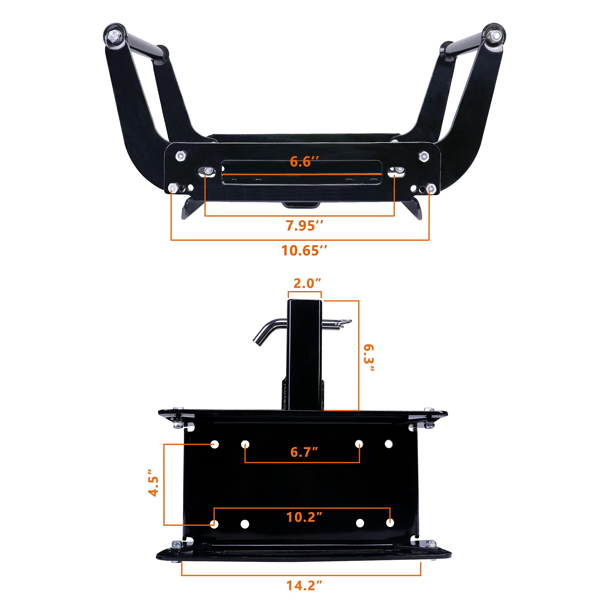 Cradle Winch Mounting Plate For Recovery Winches 8000 Lb