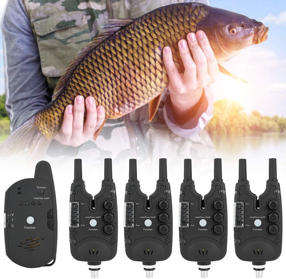 Fishing Bite Alarm,ABS LED Fishing Electronic Fish Bite Alarm Finder Sound Alert Indicator Accessory