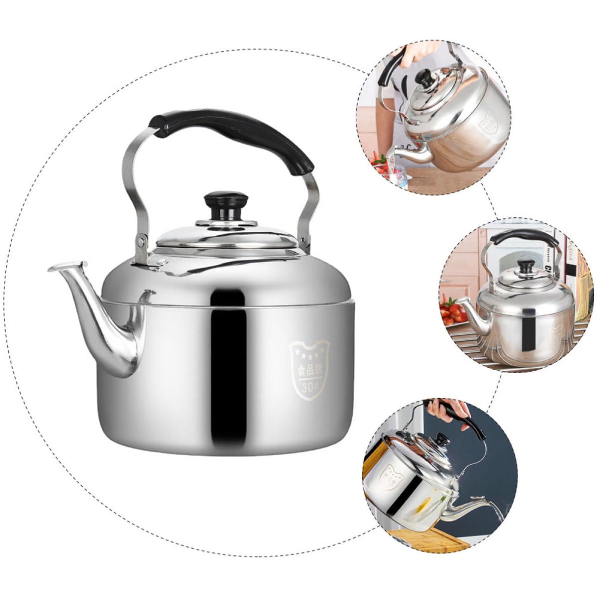 Tetera Silbante de Acero Inoxidable de 7l para Café y Té