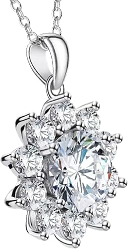 Joyería para esposa, collar de diamantes para mujer, 1CT-3CT boda, aniversario, cumpleaños, regalos para esposa, novia, joyería de mujer, joyería de