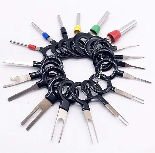 Miniatura 5 de Juego de 21 terminales de extracción de llaves de extracción de clavijas de cableado eléctrico para coche, herramientas de reparación de llaves para