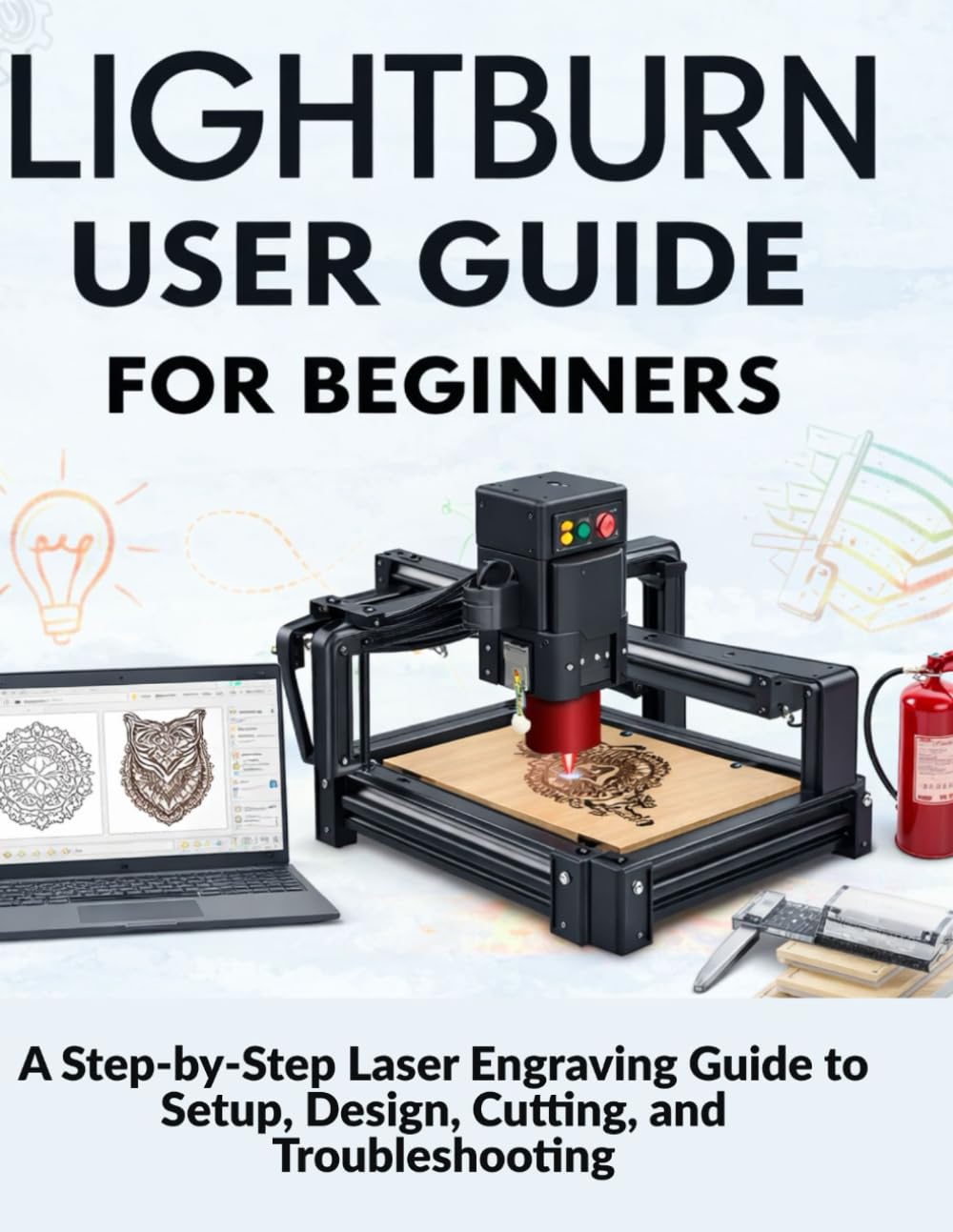 Lightburn User Guide for Beginners: A Step-by-Step Laser Engraving Guide to Setup, Design, Cutting, and Troubleshooting