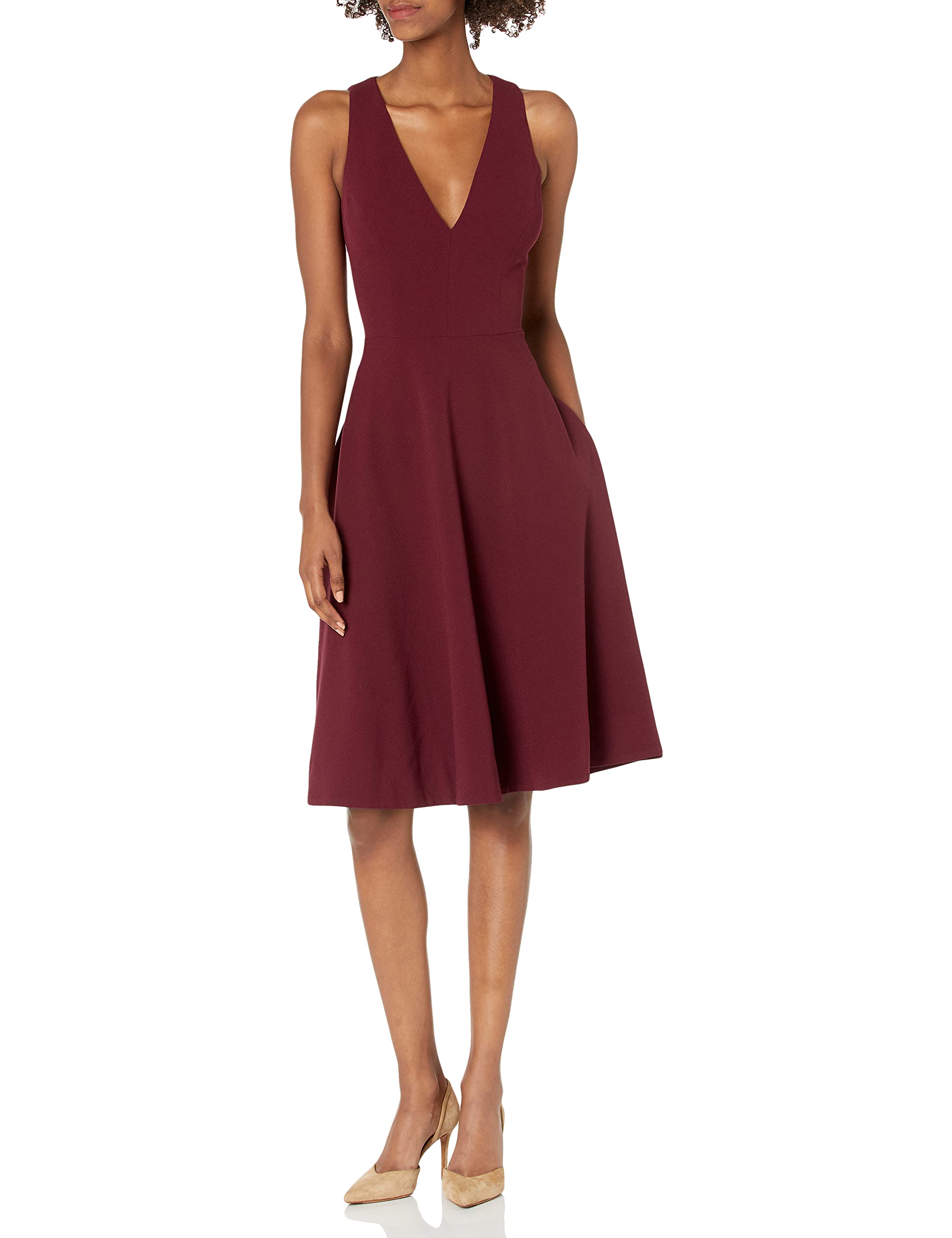 Women's Catalina Solid Sleeveless Fit & Flare Midi Dress