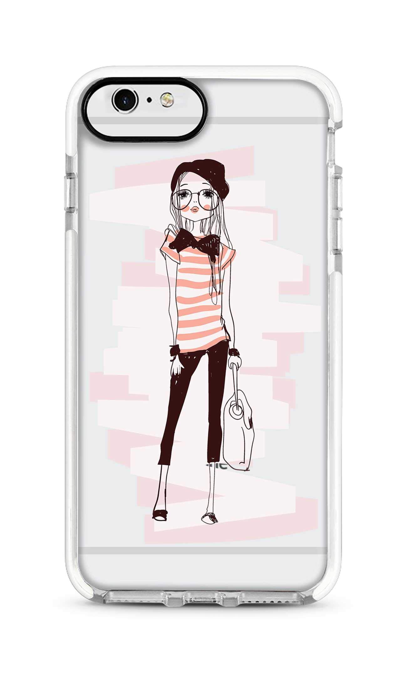 Stylizedd Case Compatible with iPhone 6s Plus/ 6 Plus Cover Impact Pro White Military Grade Shockproof Case-Style Queen