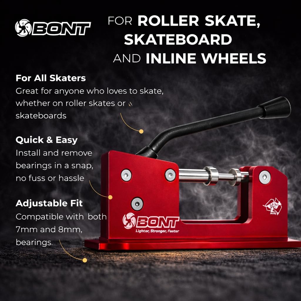 BONT Skates - Aluminum Bearing Press - Roller Skate Derby Speed Skateboard Wheel - Fits 7mm & 8mm Bearings